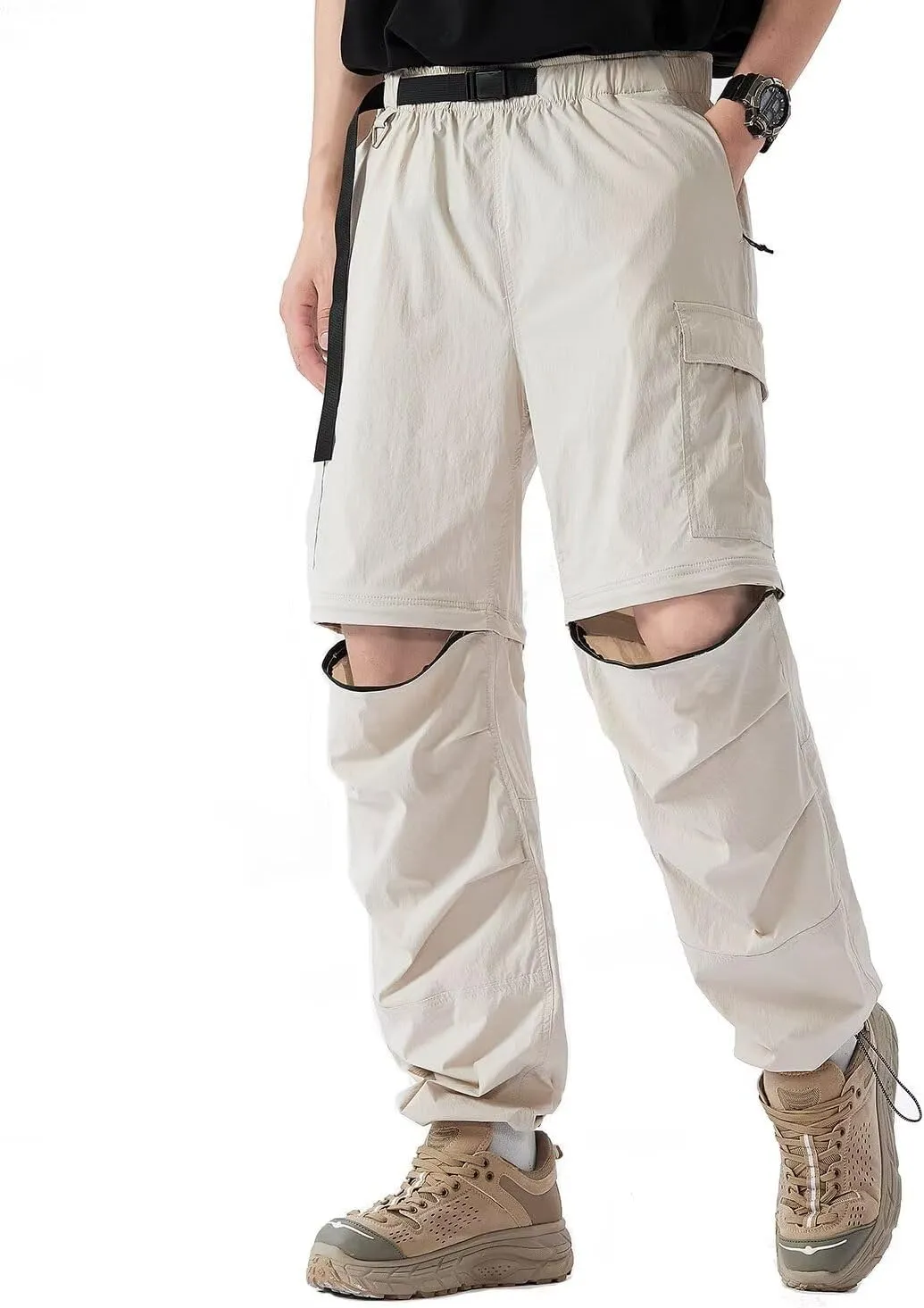 JOMLUN Womens Hiking Pants Convertible Zip Off Shorts Outdoor Quick Dry Lightweight Fishing Travel Safari Cargo Pants