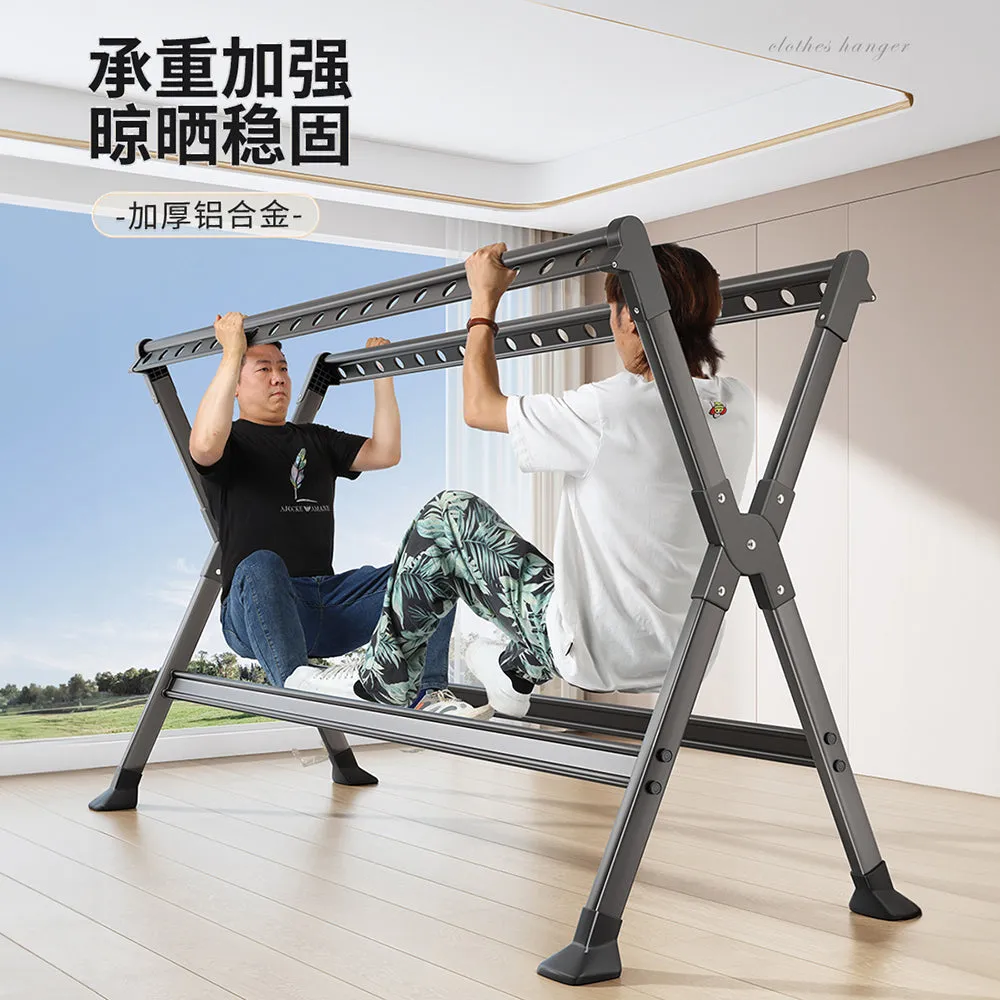 Joybos 1.36m Extendable Folding Clothes Drying Rack - Gunmetal Grey