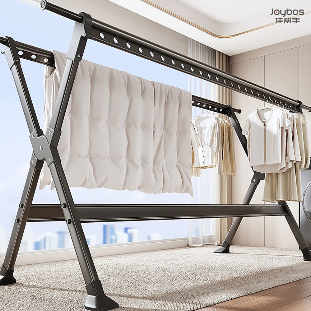 Joybos 1.36m Extendable Folding Clothes Drying Rack - Gunmetal Grey