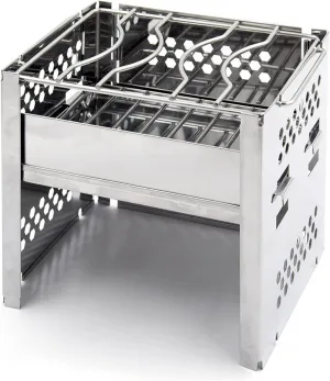 JSEIAJB Stainless Steel Barbecue Grill for Outdoor Grill Brazier Bbq Camping Cooking Supplies Wood Stove Picnic Hiking