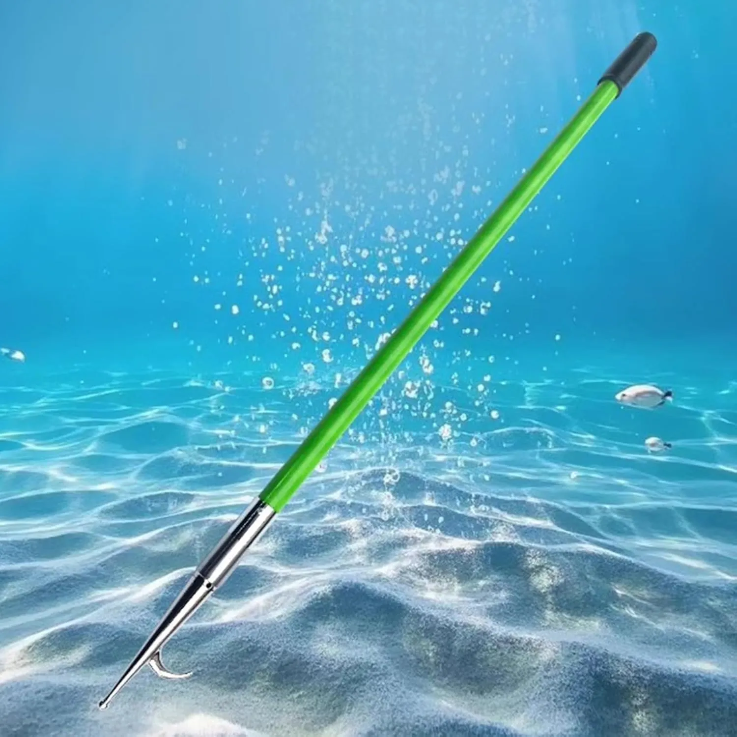 Katzowen 3/2 /1 M Long Portable Rescue Poles with Removable Stainless Steel Hook, ﻿ Green Push Pole for Boat, Life Raft/Boat/Yacht/Motorboat/Pool Water Salvage Tools