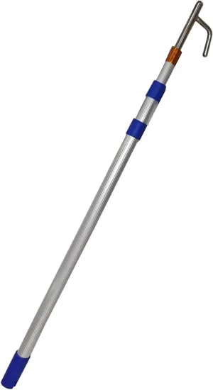 Katzowen Versatile Grabber Reacher Tool for Yachts Mooring Lines/Hang Lights, Adjustable Emergency Water Rescue Rod Hooks,Telescoping Boat Hook Pole for Docking