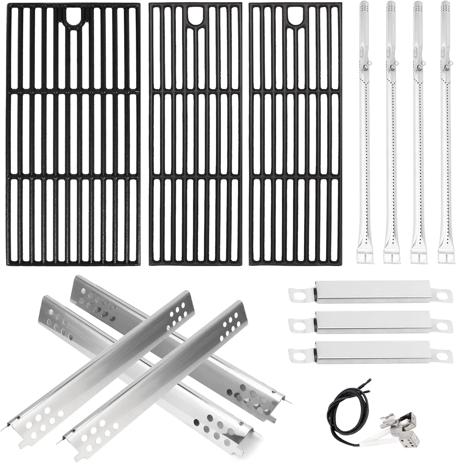 KEESHA Grill Kit for Charbroil 4-Burner 463332718, 463347017, 463335517, 463347519, 463342118, 463347418, Replacement Parts for Charbroil G321-0006-W1, G470-0002/0003/0004-W1 and G470-5200-W