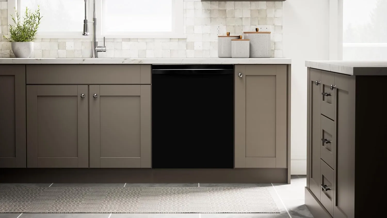 Kenmore 24" Built-In Stainless Steel Tub Dishwasher with EasyFlex 3rd Rack, SmartWash, UltraWash Plus, TurboDry, and MoreSpace Adjustable Rack, Energy Star Certified, Black