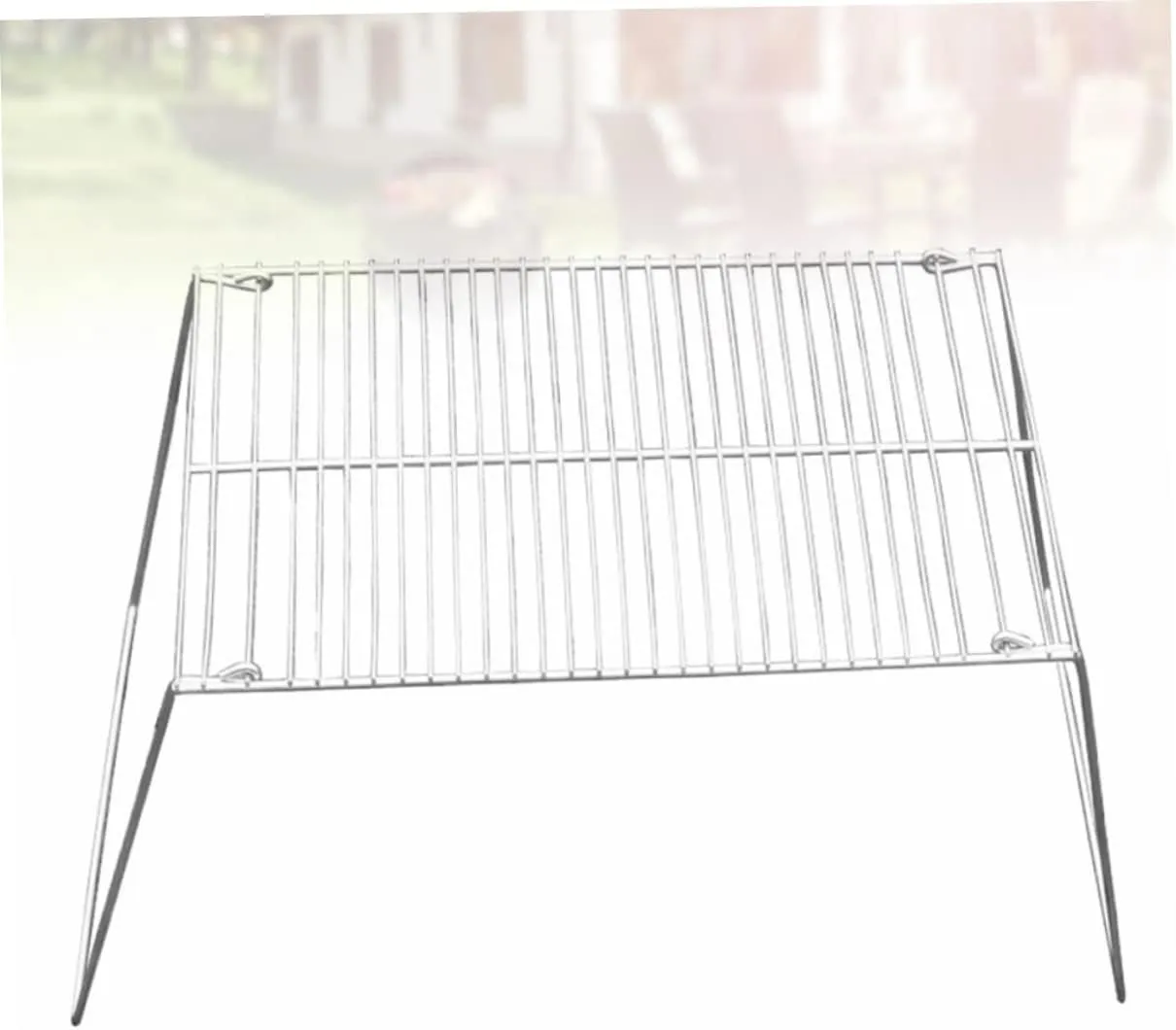 KICHOUSE Stainless Steel Bbq Rack Mini Portable Grill Easy Assembly Outdoor Barbecue Accessory for Camping and Fishing