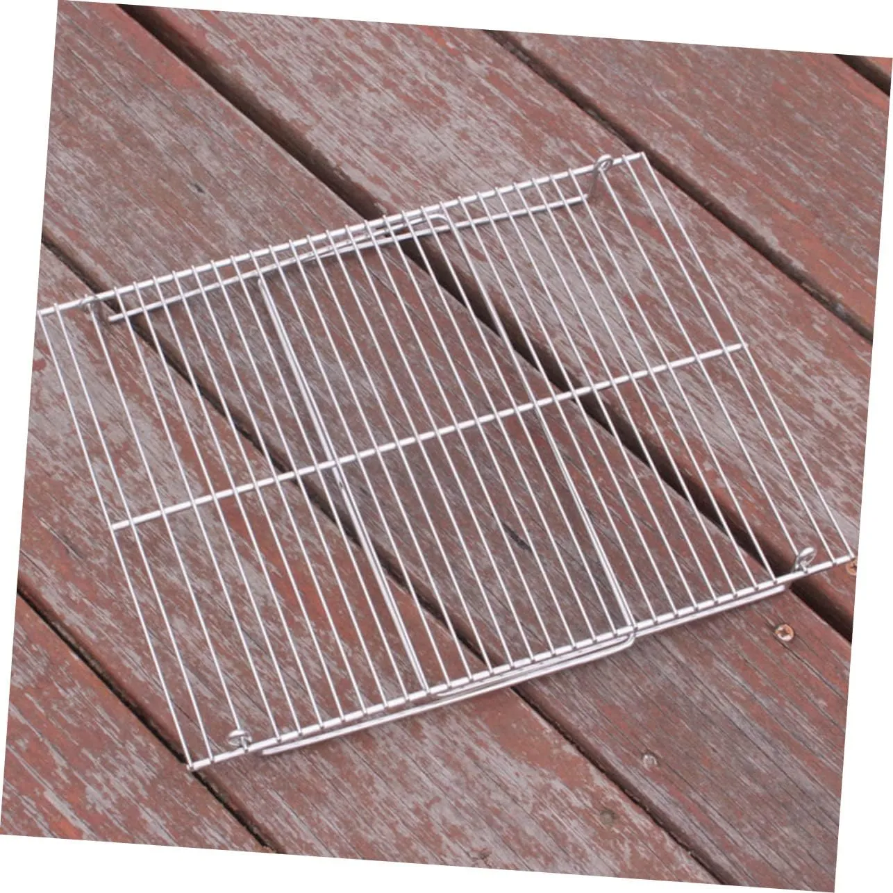 KICHOUSE Stainless Steel Bbq Rack Mini Portable Grill Easy Assembly Outdoor Barbecue Accessory for Camping and Fishing