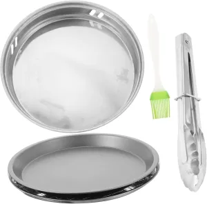 Kisangel 1set Disposable Charcoal Grill Set Portable Outdoor Barbecue Stove Non-stick Grilling Tray for Camping and Picnics Lightweight Design for