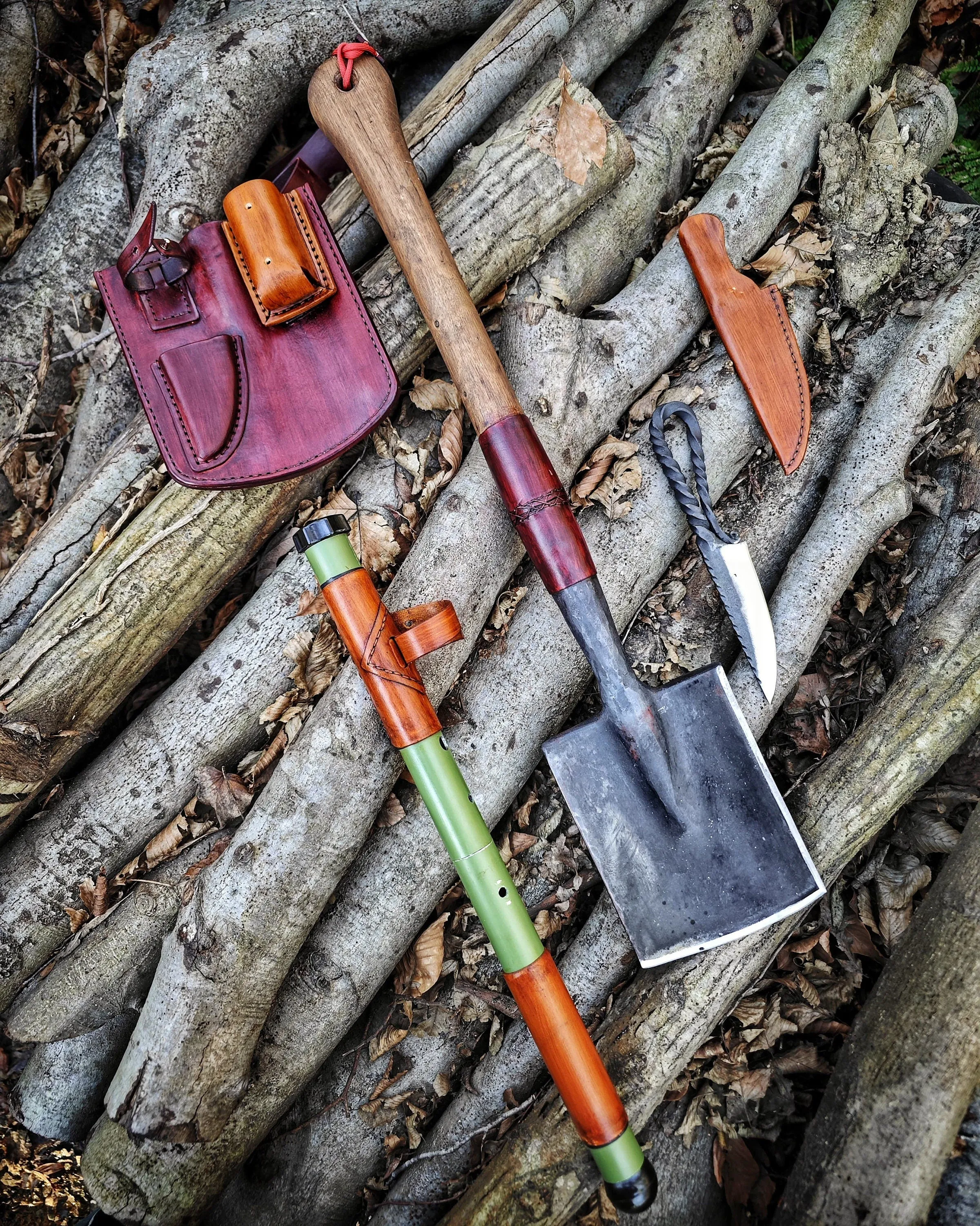 Knife Blacksmith and Friend, handmade in Best New All One All of Your Shovel, Bushraft Express shipping Portable Bowsaw Tactical product Intelligent