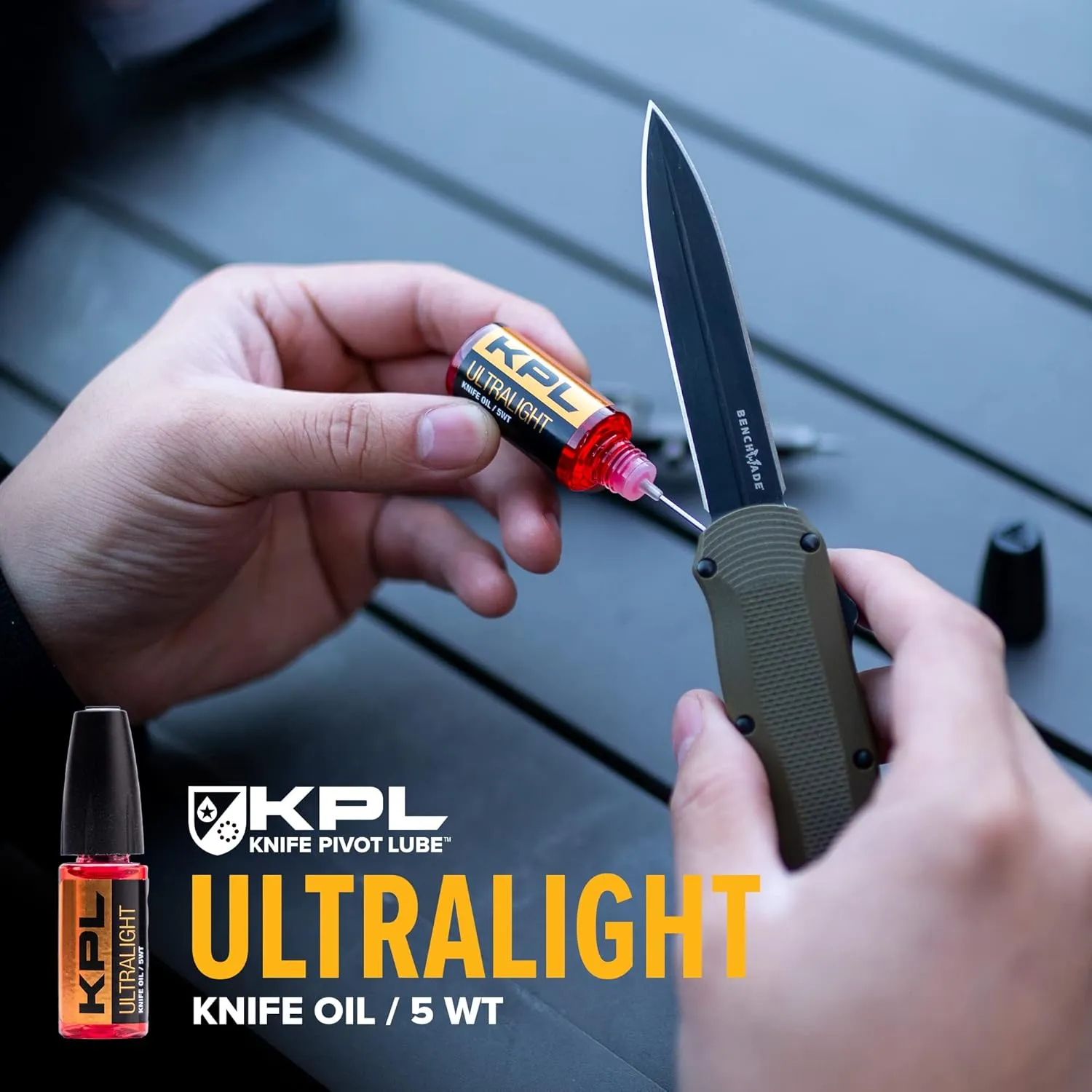 KNIFE PIVOT LUBE Ultralight Knife Oil for Blades, Synthetic Pocket Knife Lubricant, Knife Honing Oil for Cleaning Knives, Knife Oil Lubricant for Blade Care, Precision Knife Oiler Bottle (5 Weight)