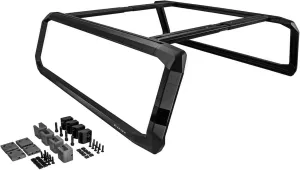 KUAT Ibex Versatile Durable Lightweight Aluminum Adjustable Truck Bed Rack - Stainless Steel Hardware Included | 1,200 LBS Static & 300 LBS Dynamic Weight Capacity, IBEXC1 - Mid-Size - Long-Bed
