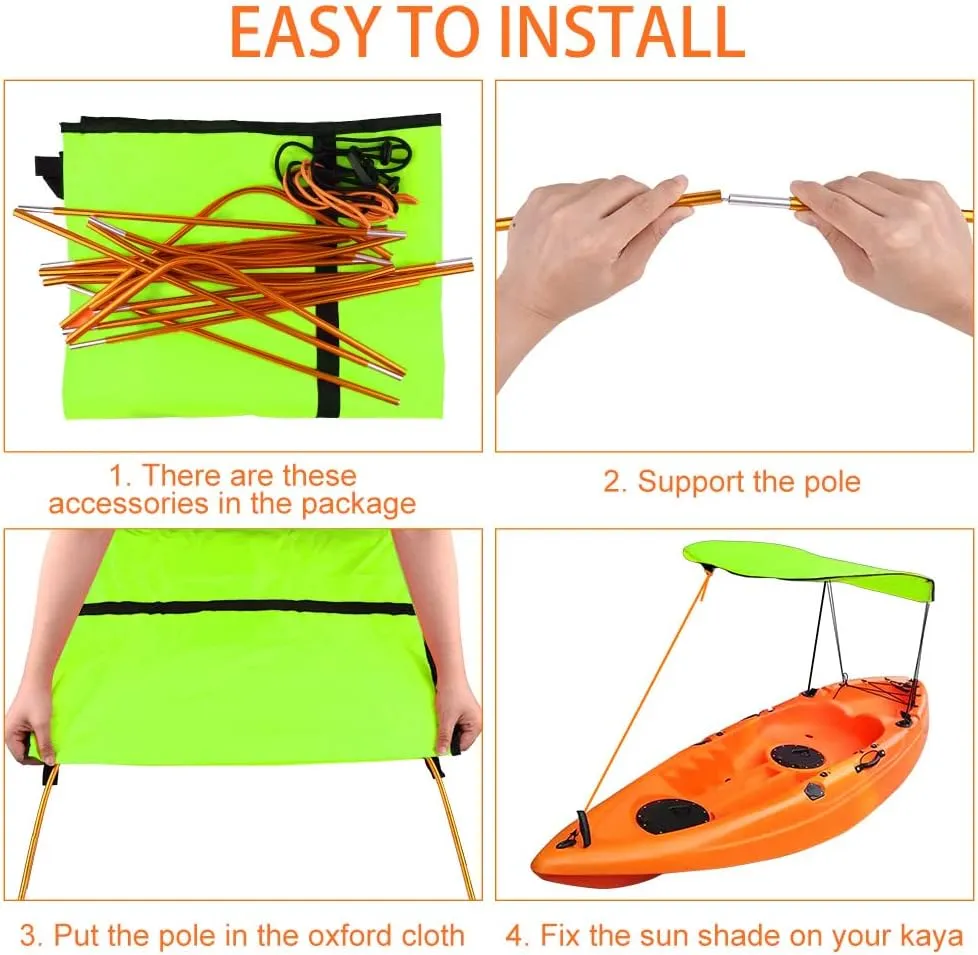 KUUQA Kayak Boat Canoe Sun Shade Canopy for Single Person