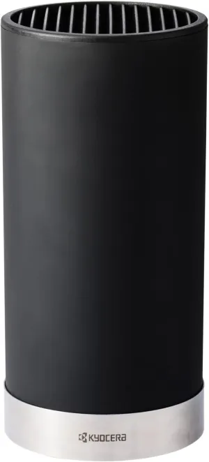 Kyocera KB-U-BK Universal Round Soft Touch Knife Block, 8.8" x 4.3", Black