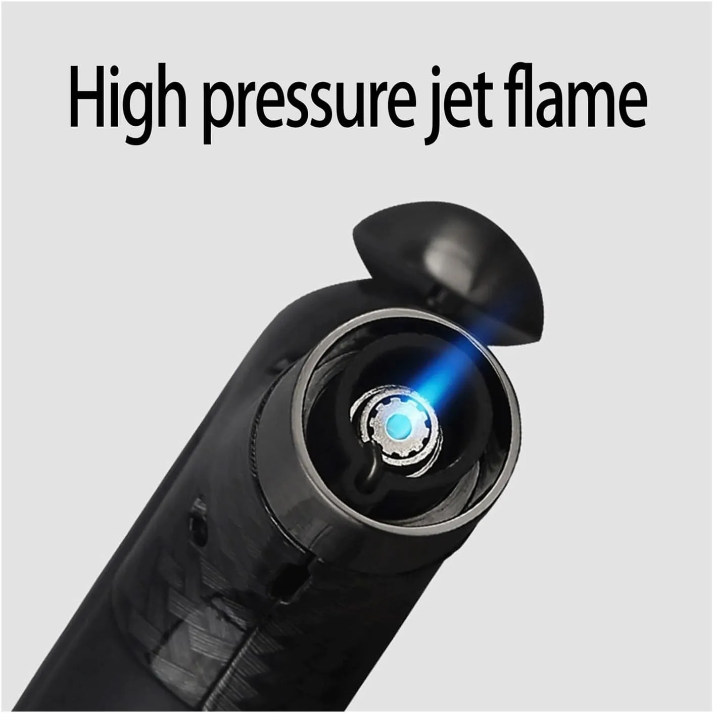 Large Capacity Visible Gas Canister Torch Lighter, Metal Windproof Single Jet Flame, Refillable Butane, Adjustable Flame, Camping, Backcountry(Red)