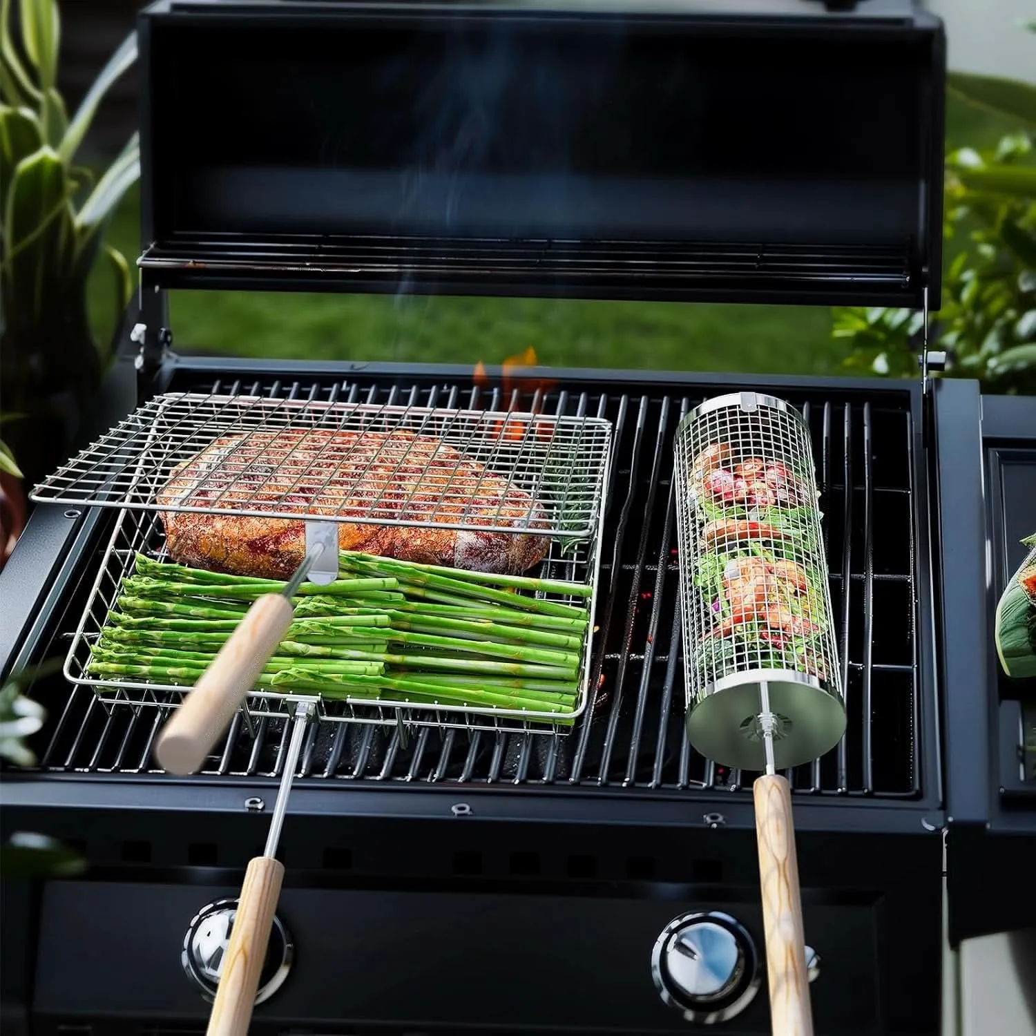 Large Folding Grill Basket for BBQ