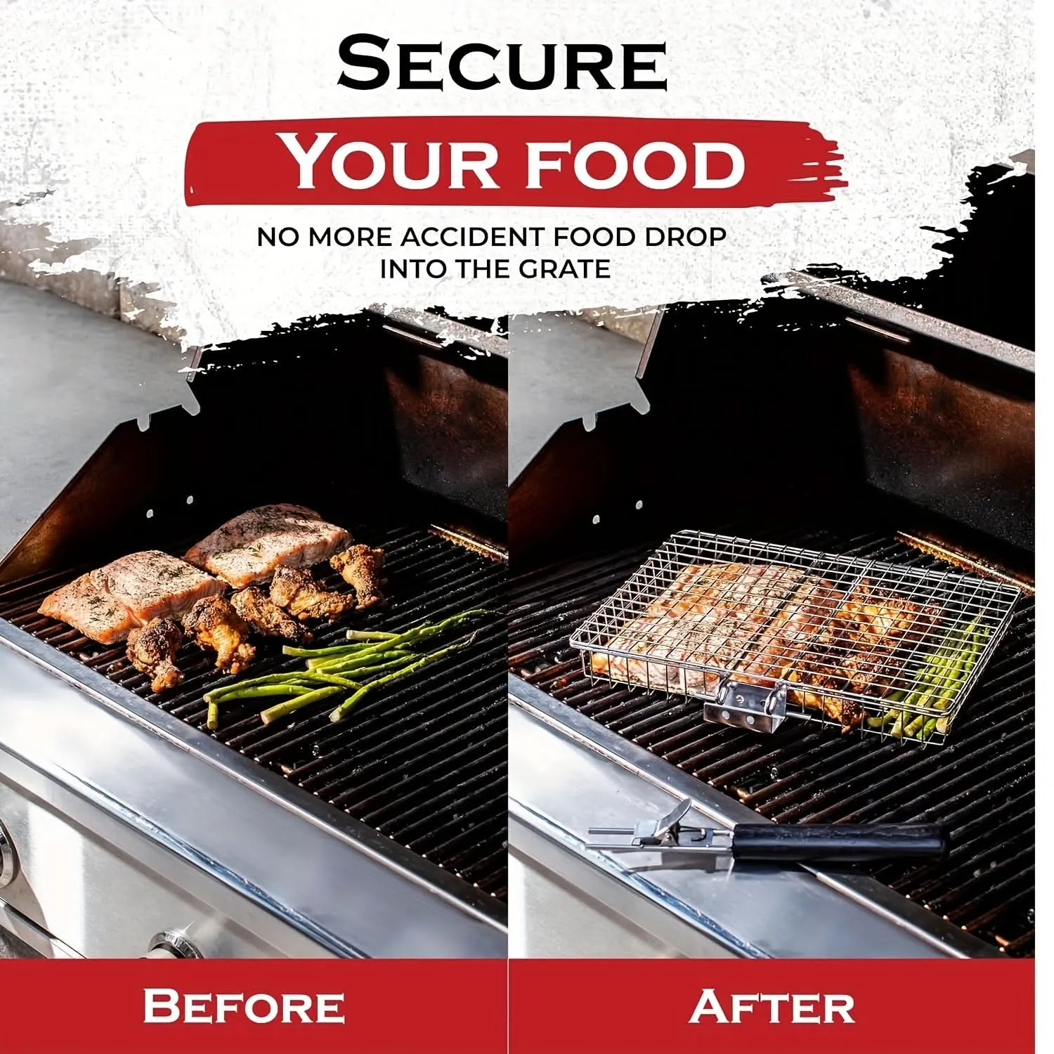 Large Folding Grill Basket for BBQ