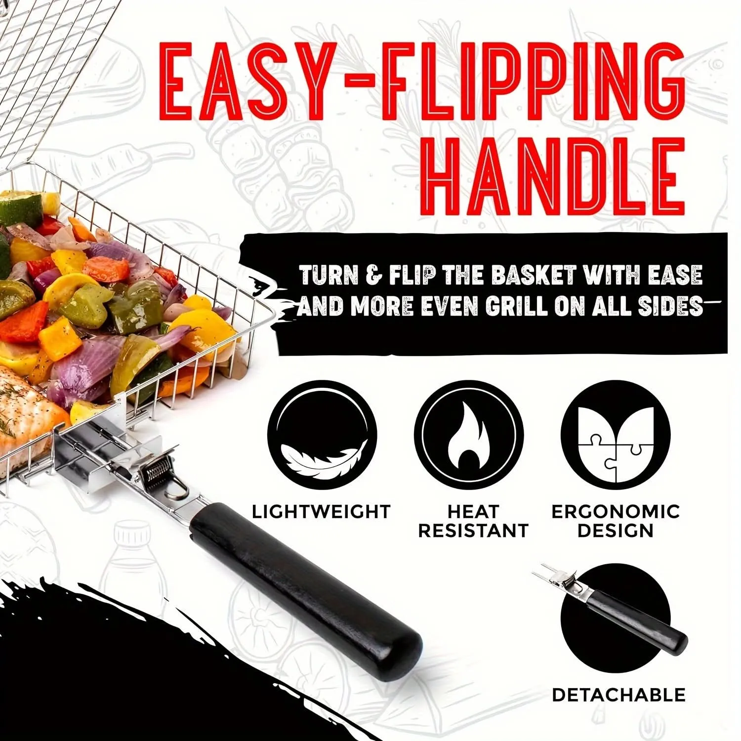 Large Folding Grill Basket for BBQ