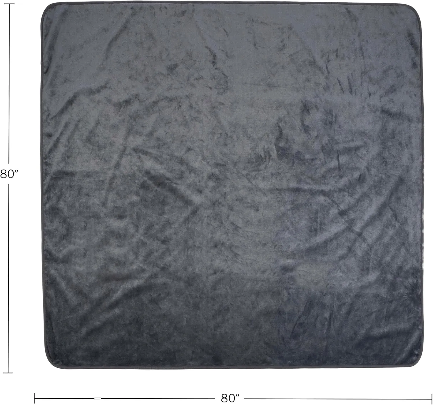 Lavish Home Waterproof Blanket - 80x80 King-Size Blanket for Kids, Pets, and Outdoors - Throw for Bed, Couch, Chair and Car (Gray)