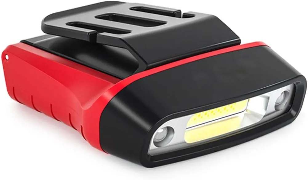 LED Clip on Cap Light-Rechargeable Waterproof Hat Light Flashlight Headlamp ，Motion Sensor Cap Brim Light,for Fishing Camping Hand Work Baseball Caps