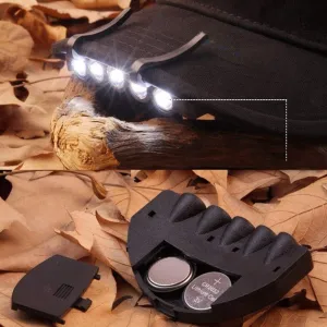LED Head Torch,Headlamp- Cap Hat Light 5-LED Headlamp Rotatable Ball Cap Visor Light Clip-on Hat Light Hands Free for Camping Fishing