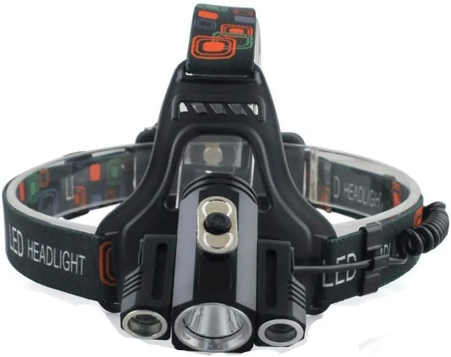 LED Head Torch,Headlamp Flashlight Operated, Bright White & Red Light, Perfect for Runners, Lightweight, Waterproof, Adjustable Headband