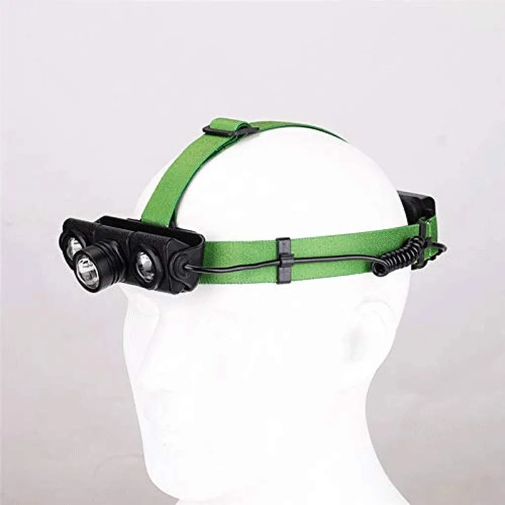 LED Head Torch,Headlamp-Headlamp Flashlight Rechargeable， Waterproof Adjustable Headband Adult Head Lamp， Perfect ForCamping, Running, Hiking