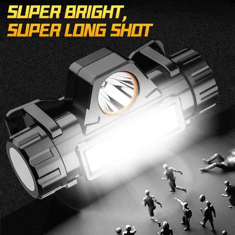 LED Headlamp Flashlight – Rechargeable, Magnetic, Long Battery Life for Night Fishing & Outdoor Use