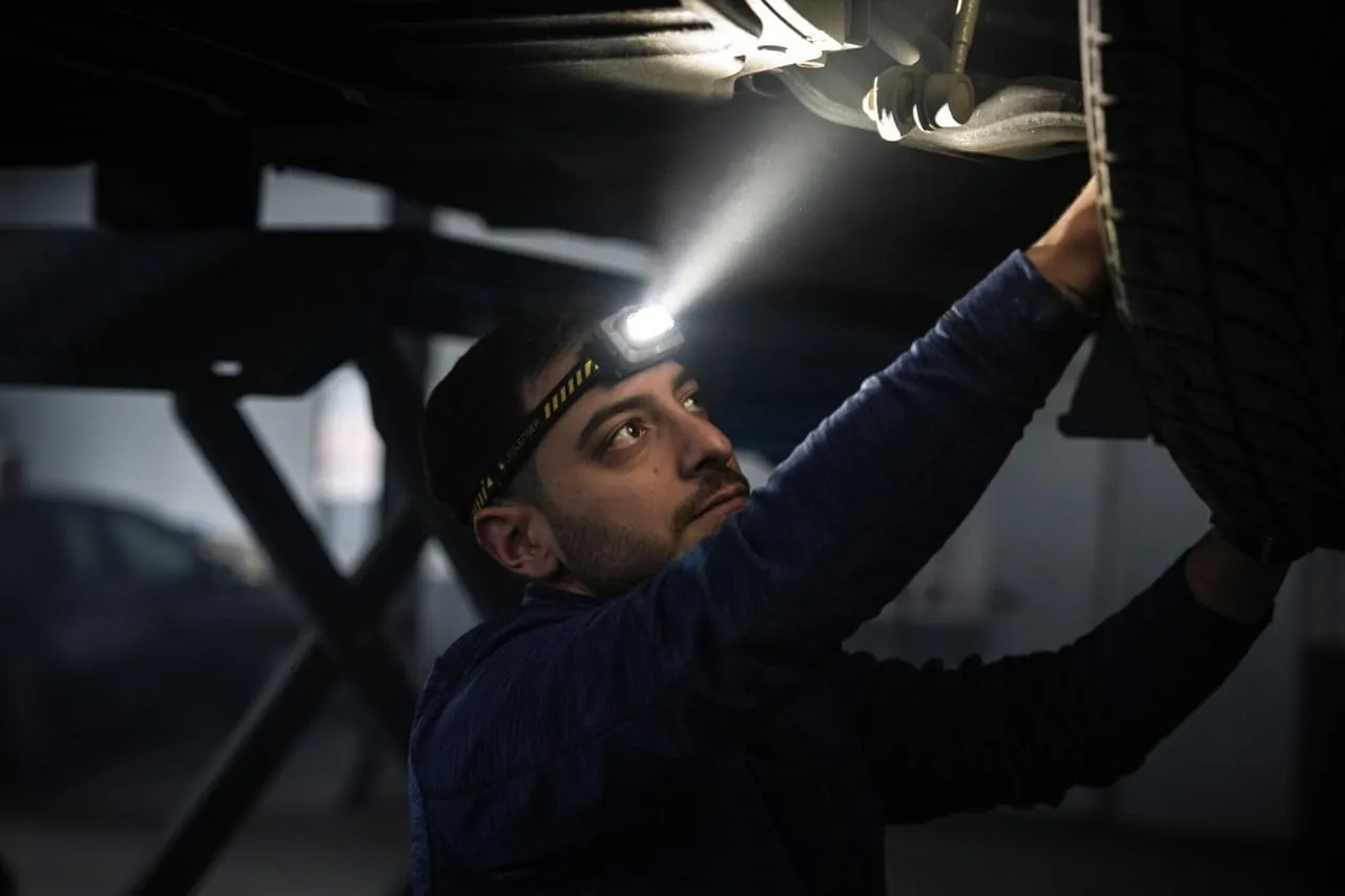 Ledlenser HF4R Work Hands Free, Rechargeable Headlamp, Dust and Water Resistant, 500 Lumens, Yellow