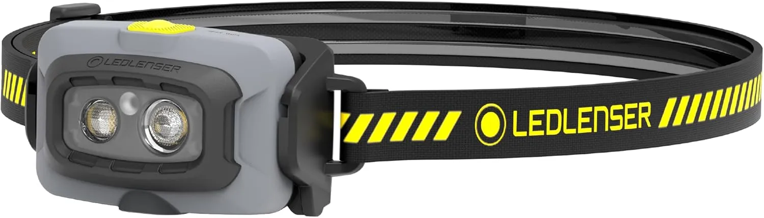 Ledlenser HF4R Work Hands Free, Rechargeable Headlamp, Dust and Water Resistant, 500 Lumens, Yellow