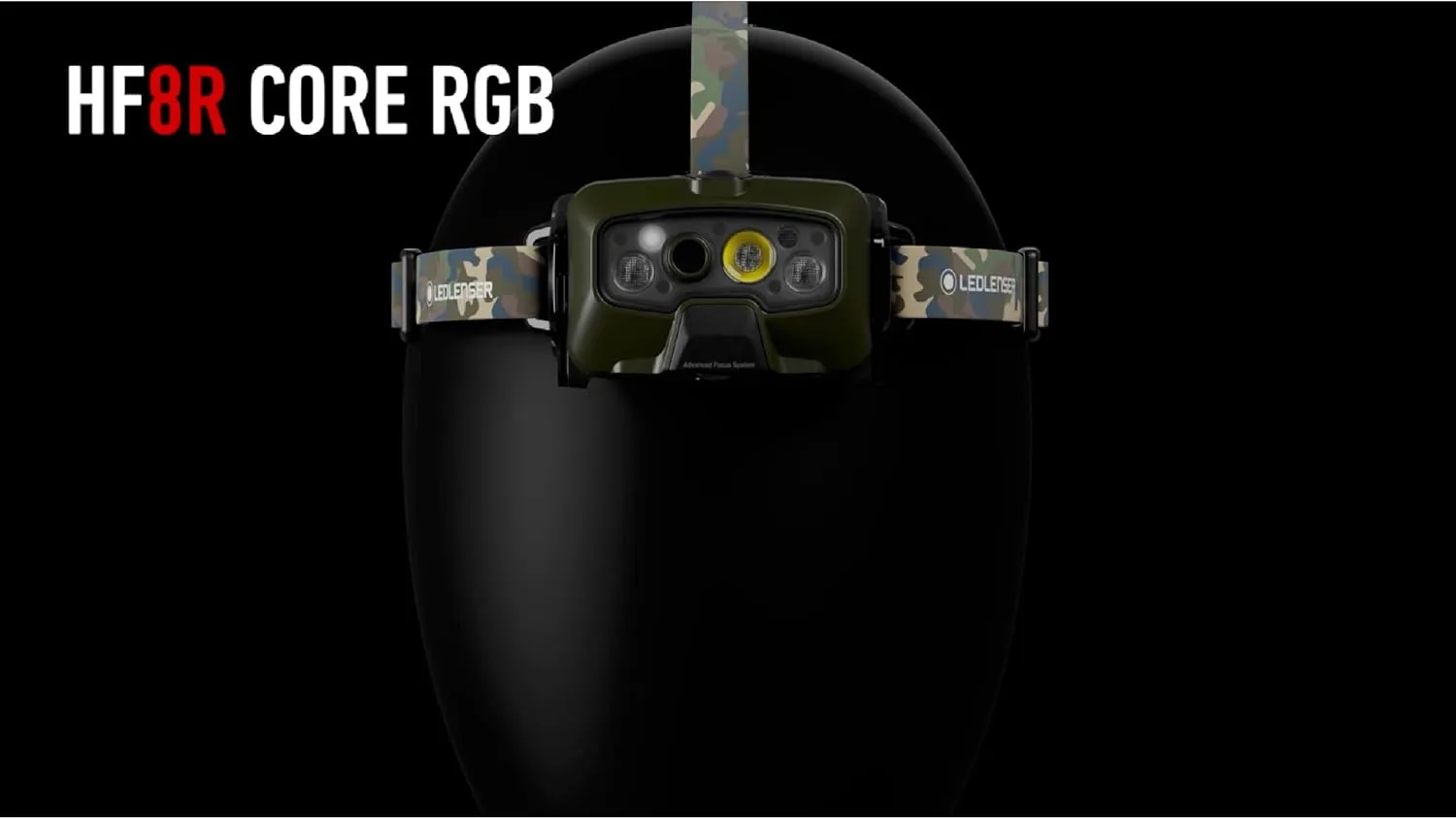 Ledlenser, HF8R CORE RGB, Hands Free, Rechargeable Headlamp, Dust and Water Resistant, 1600 Lumens, Camo