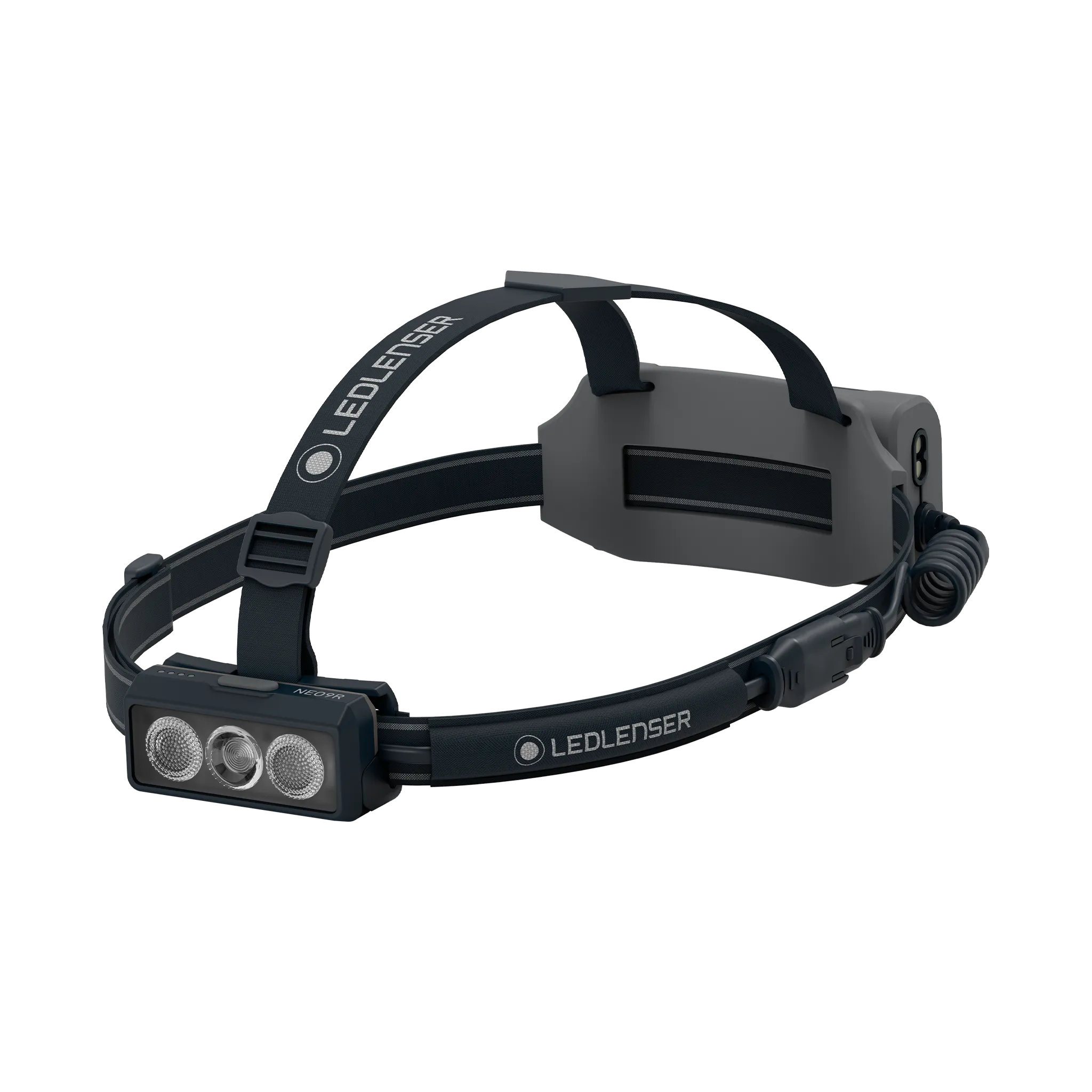 Ledlenser NEO9R 1200lm Xtreme Twin LED Fusion Beam Rechargeable Running Headlamp Grey