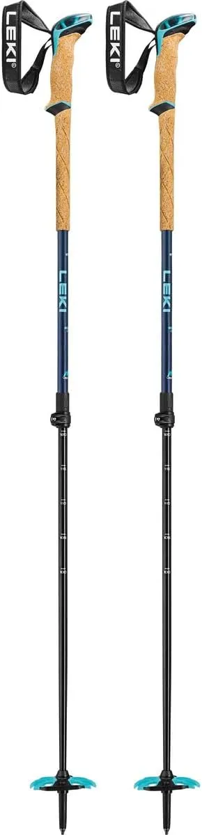 LEKI Berninia 2 Aluminum Adjustable Lightweight Ski Poles for Backcountry Skiing & Snowboarding
