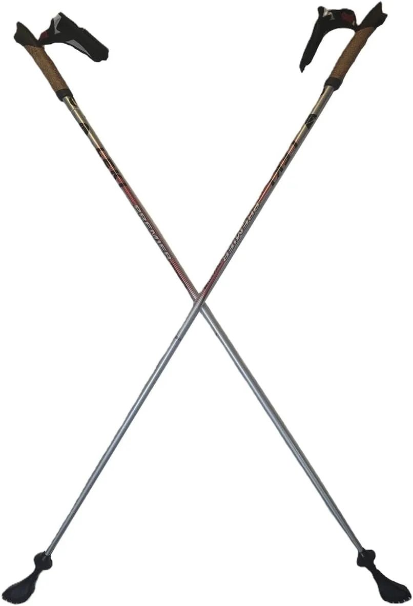 LEKI Nordic Walking Premier Titanium Walking Poles 120cm