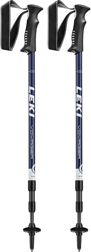 Leki Voyager Hiking Poles, White/Dark Blue, 110-145 cm