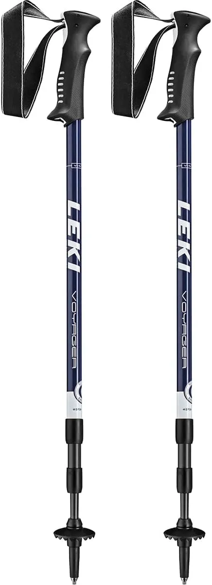 Leki Voyager Hiking Poles, White/Dark Blue, 110-145 cm
