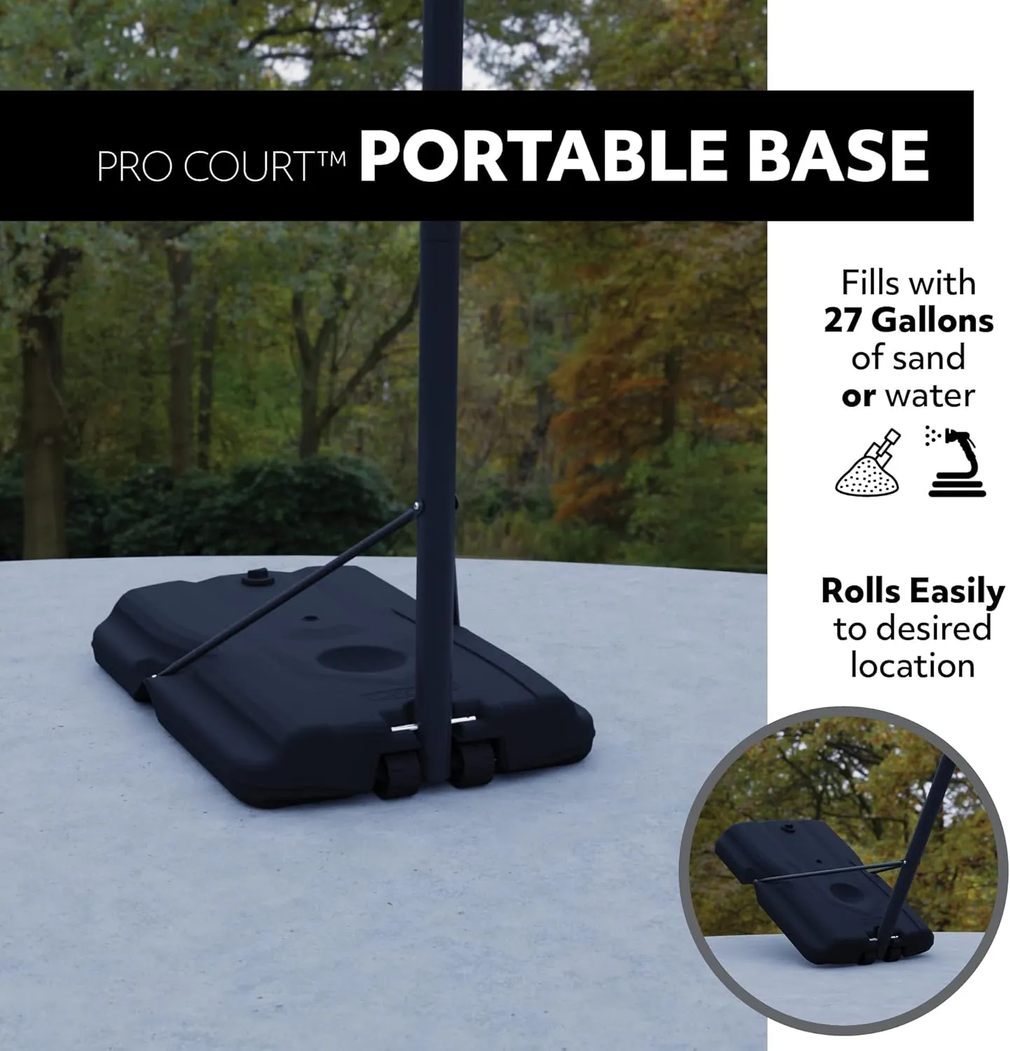 Lifetime Height Adjustable Portable Basketball System, 44 Inch Backboard
