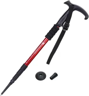 Lightweight Aluminium Alloy Walking Trekking Poles - Anti-Shock and Quick Lock System, Telescopic, Ultralight for Hiking, Camping, Mountaining, Backpacking, Walking, Trekking (Color : red)