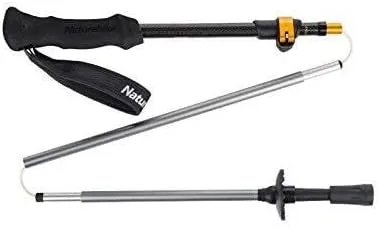 Lightweight Carbon Fiber Telescopic Walking Stick – Adjustable 36-135cm Hiking Pole with Quick Lock, Tungsten Steel Tip, Aluminum Alloy, and Ergonomic Wristband for Climbing, Hiking, Skiing