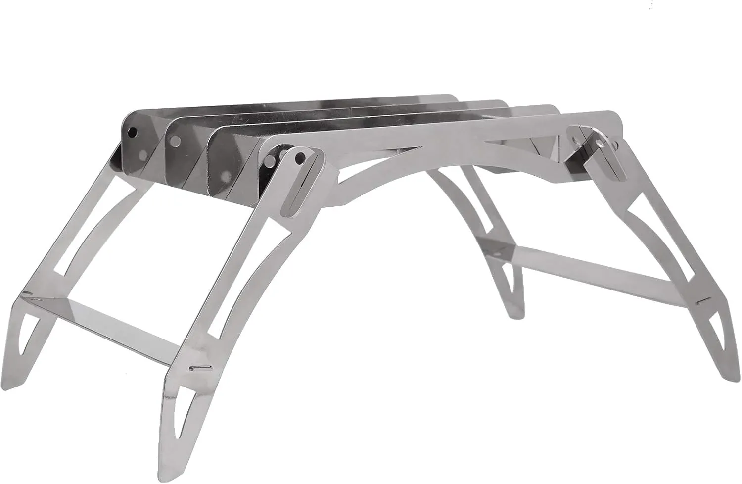 Lightweight Fire Pit Camping Grills, Stainless Steel Portable Foldable Campfire Charcoal BBQ Grill/#3