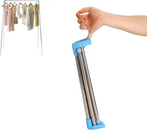 Ligtchser Portable Travel Garment Rack,Folding Clothes Rack for Dance,Travel,Camping, Drying,RV, Indoor,Outdoor. A Collapsible Mini Clothing Rack.