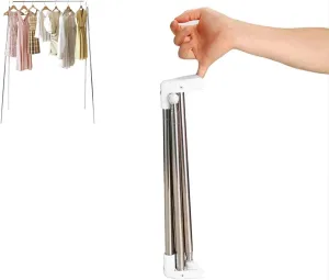 Ligtchser Portable Travel Garment Rack,Folding Clothes Rack for Dance,Travel,Camping, Drying,RV, Indoor,Outdoor. A Collapsible Mini Clothing Rack.