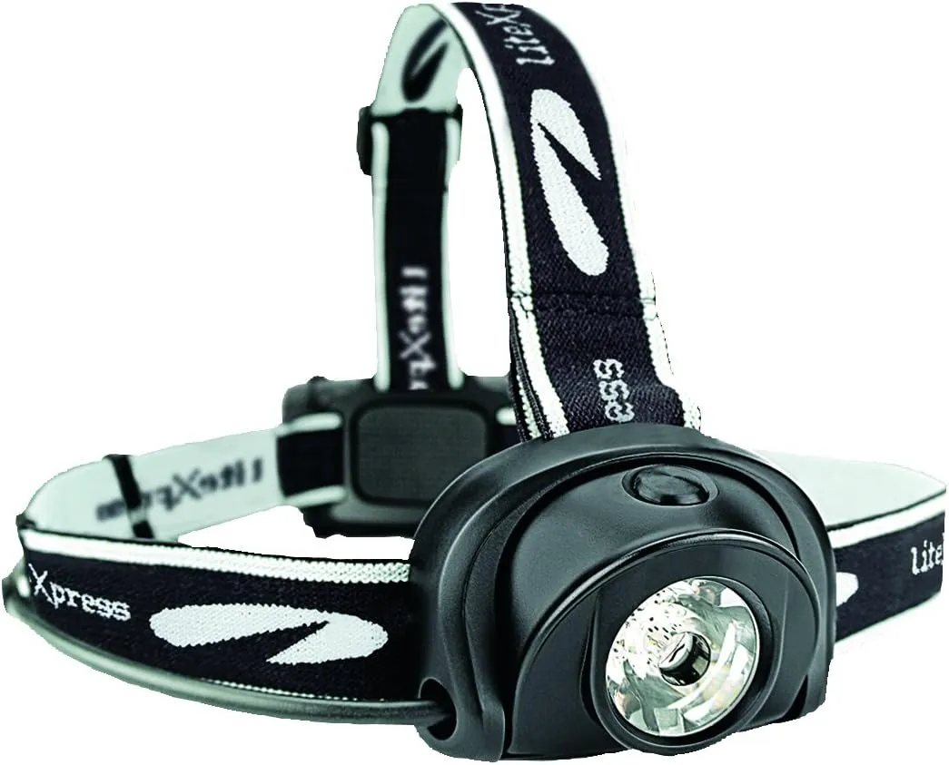 Litexpress LXL205001 Liberty 113-4, 303 Lumens Headlamp IP64 1 High Performance Seoul Semi LED NEW upgraded VERSION, Rear 2 Mode red LED in Battery pack