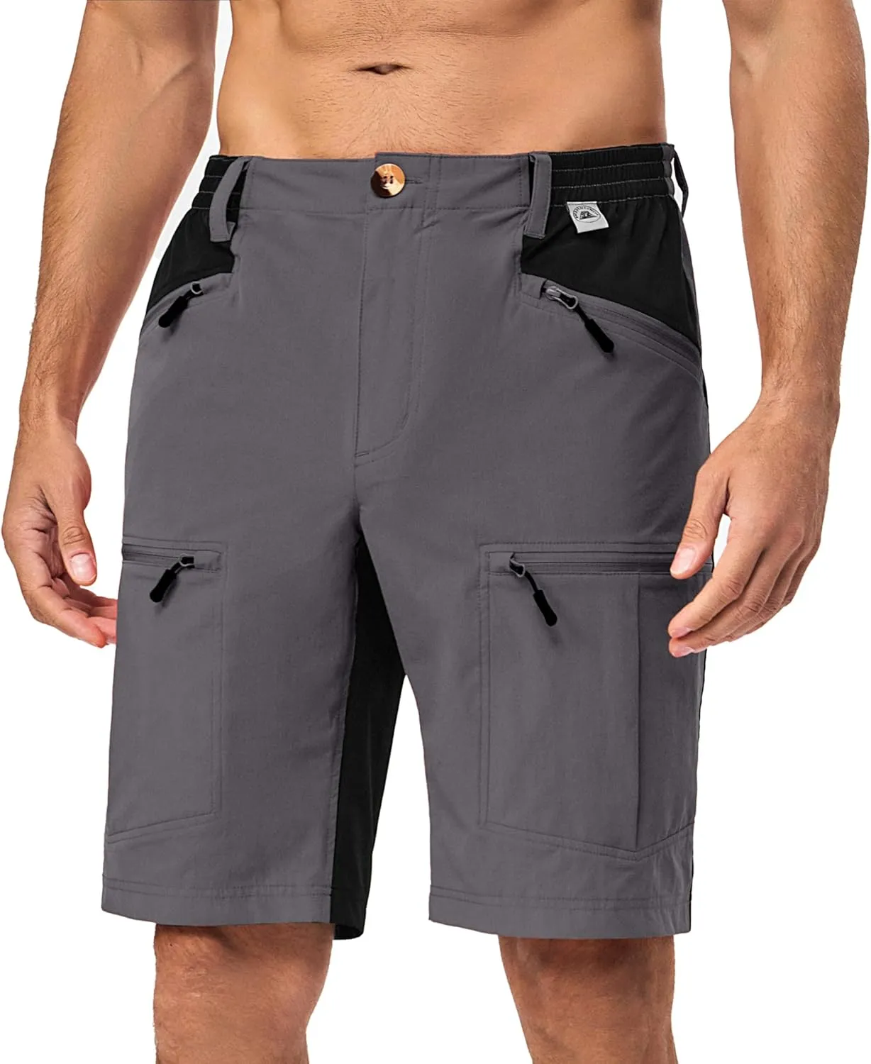 Little Donkey Andy Men's Cargo Shorts Quick Dry Hiking Shorts for Men Camping Travel Golf with 4 Zipper Pockets