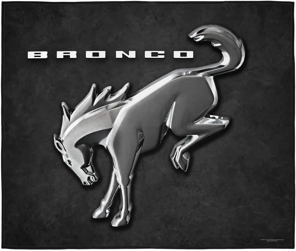 LOGOVISION Ford Picnic Outdoor Blanket, 50"x60" New Bronco Headlights, Foldable Blanket for Picnic, Beach, Camping, Park, Tailgate