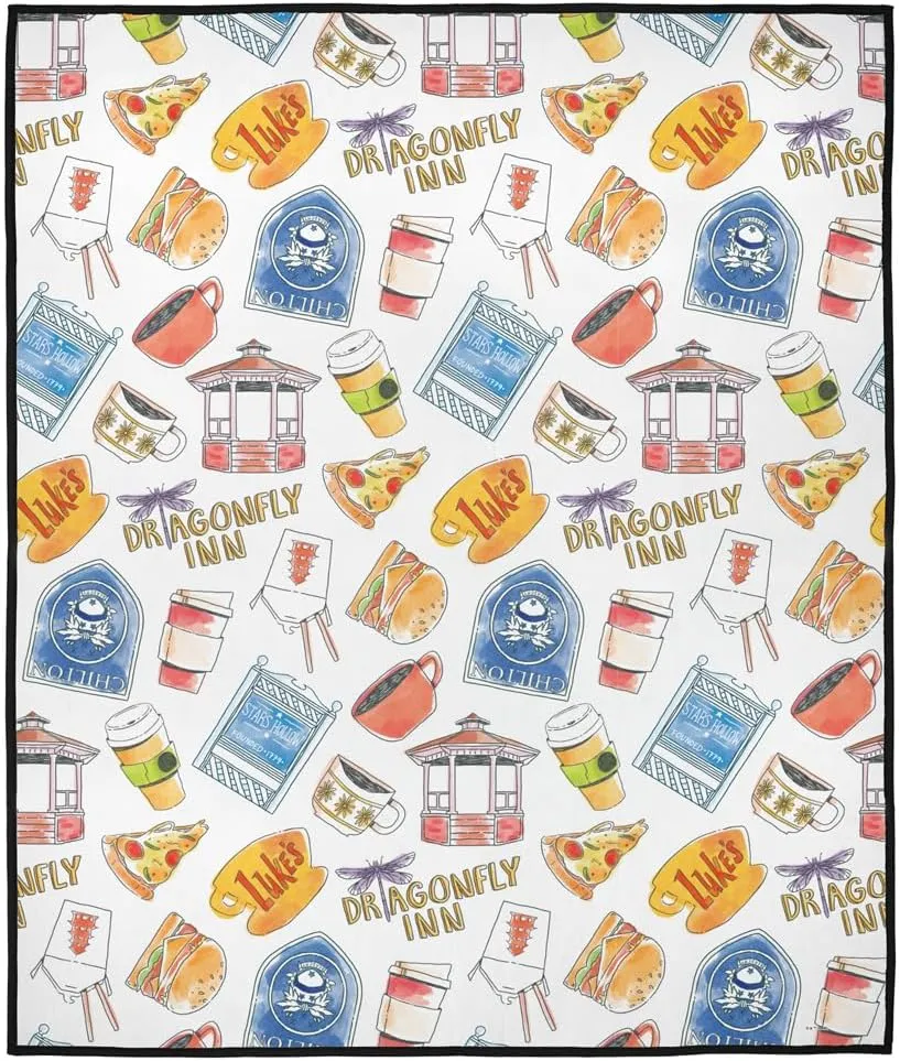 LOGOVISION Gilmore Girls Blanket, 50"x60" Dragonfly Inn and Lukes Picnic Outdoor Foldable Blanket for Picnic, Beach, Camping, Park, Tailgate