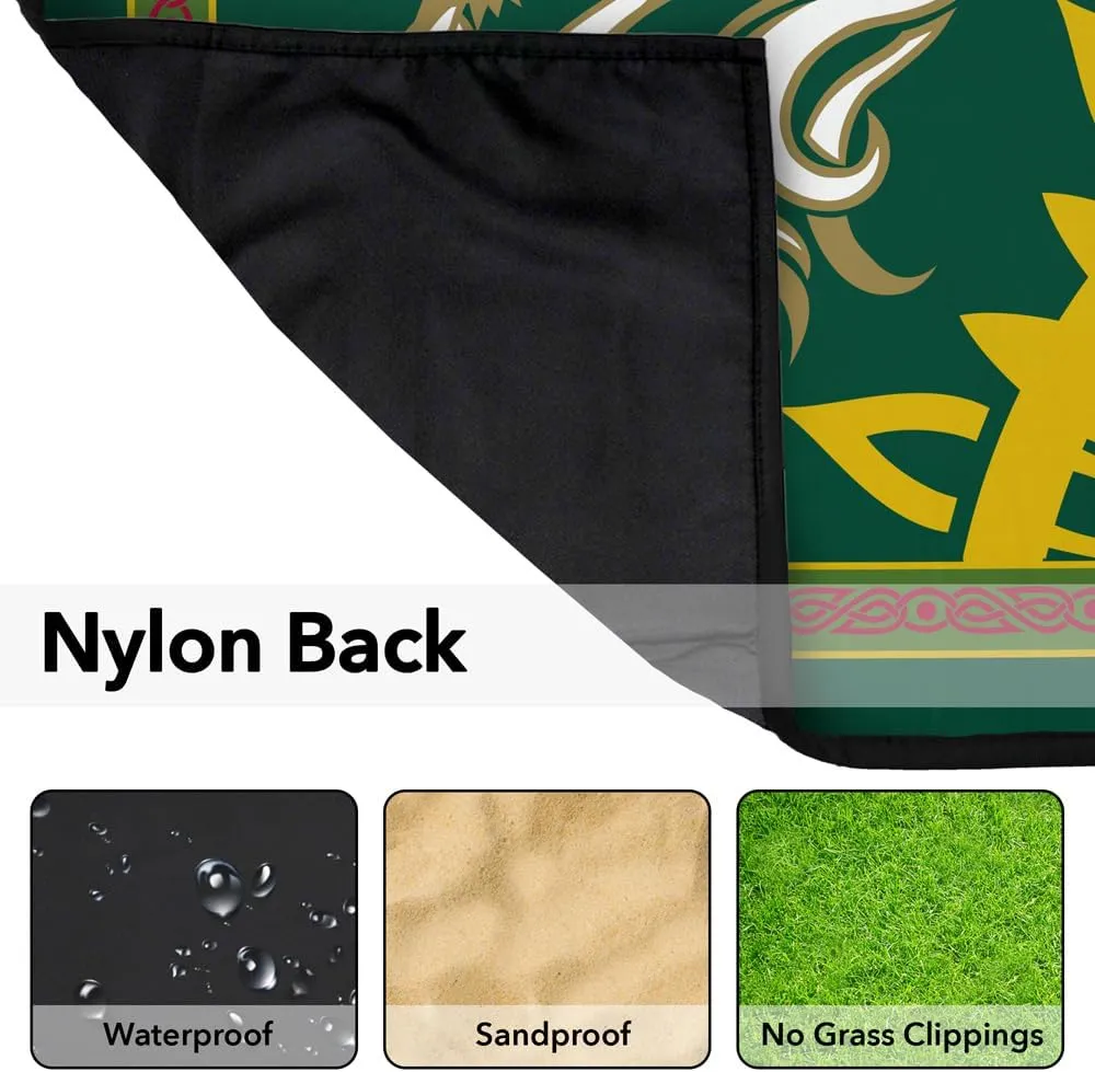 LOGOVISION Lord of The Rings Picnic Outdoor Blanket, 50"x60" Rohan Banner, Foldable Blanket for Picnic, Beach, Camping, Park, Tailgate