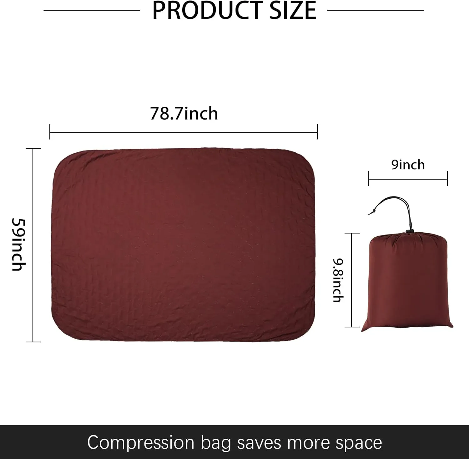 LOOGU Camo Blanket Waterproof Insulation Poncho Liner for Outdoor Camping, Hiking, Hunting, Survival, Backpacking, Picnicking