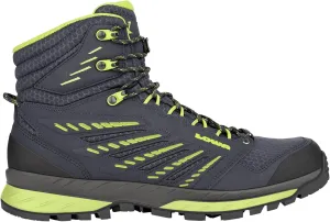 Lowa Mens Trek Evo GTX Mid Textile Synthetic Boots, Navy Lime, 7