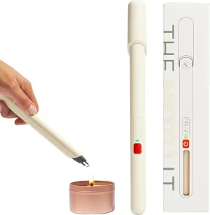 LT by USB Lighter Co - Windproof Rechargeable Electric Plasma arc Lighter in eco-Friendly Long Biodegradable Portable Enclosure Ideal for Candles, Camping, Grilling, Holidays, and Parties.