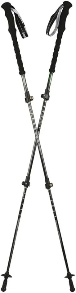 <2en> Carbon Fiber Adjustable Trekking Poles - Ultralight Lightweight Quick Lock Walking or Hiking Stick - 1 Set