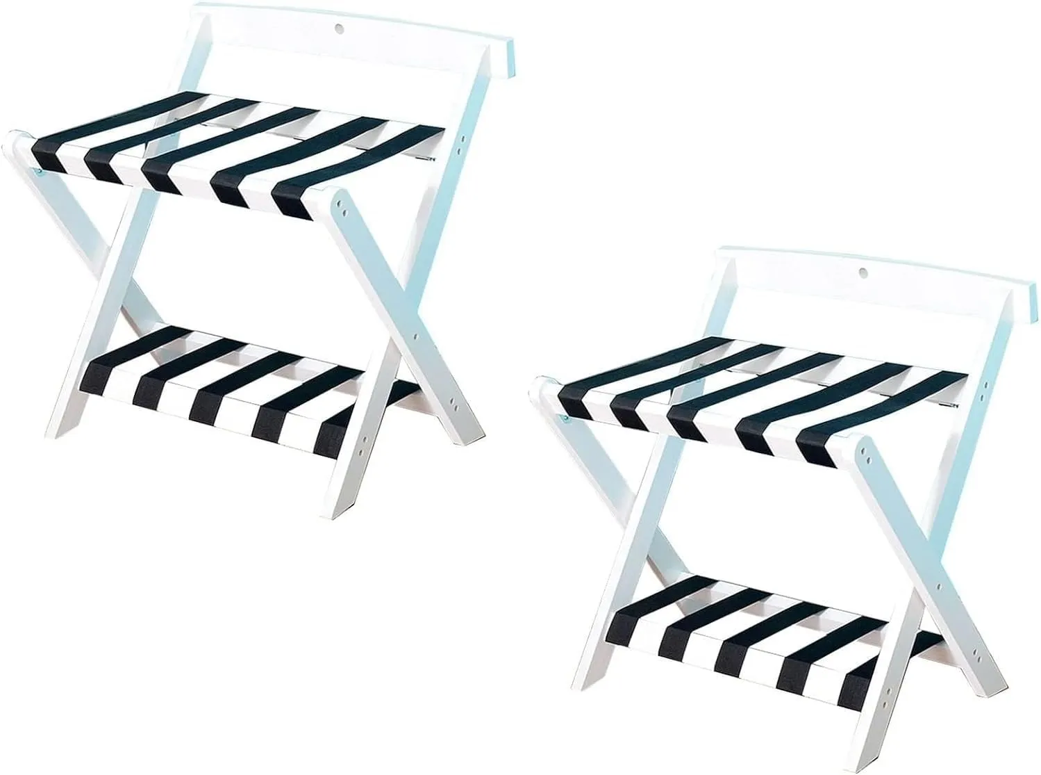 Luggage Rack for Guest Room Suitcase Stand, White Household Hanger Furniture Landing Storage Shelf, Professional Hotel Luggage Holder, Solid Wood Travel Bag Luggage Storage Stand, 60X50X65CM ( Size :